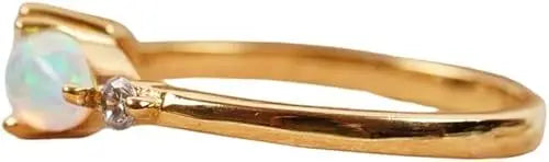 Bague Alexandrite & Opale — Pierre de Naissance Juin