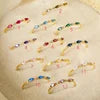 Bagues Argent 925 Zircon Coloré — Pierre de Naissance