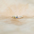 Bague Personnalisée Argent 925 — Pierre de Naissance