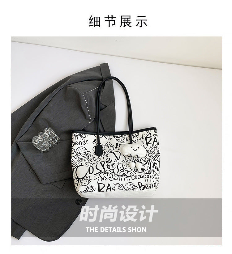 Sac fourre-tout à imprimé graffiti