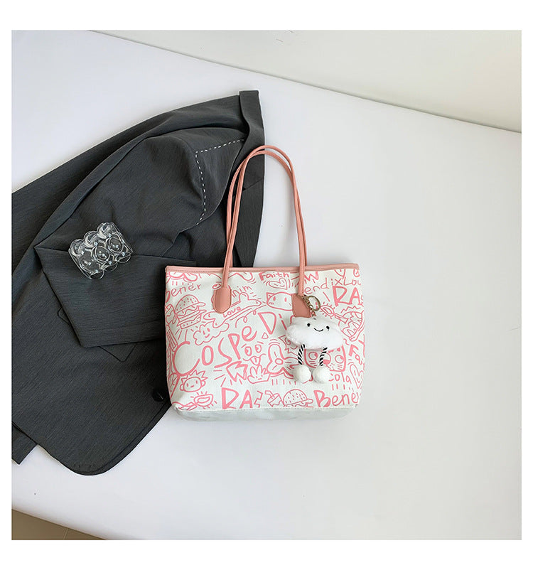 Sac fourre-tout à imprimé graffiti