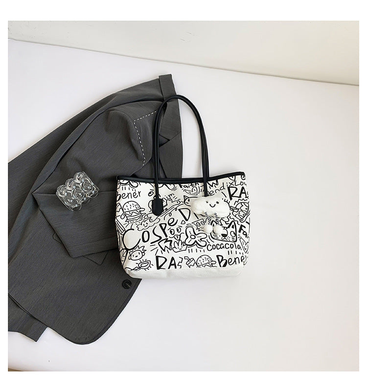 Sac fourre-tout à imprimé graffiti