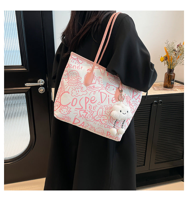 Sac fourre-tout à imprimé graffiti