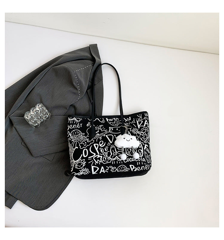 Sac fourre-tout à imprimé graffiti