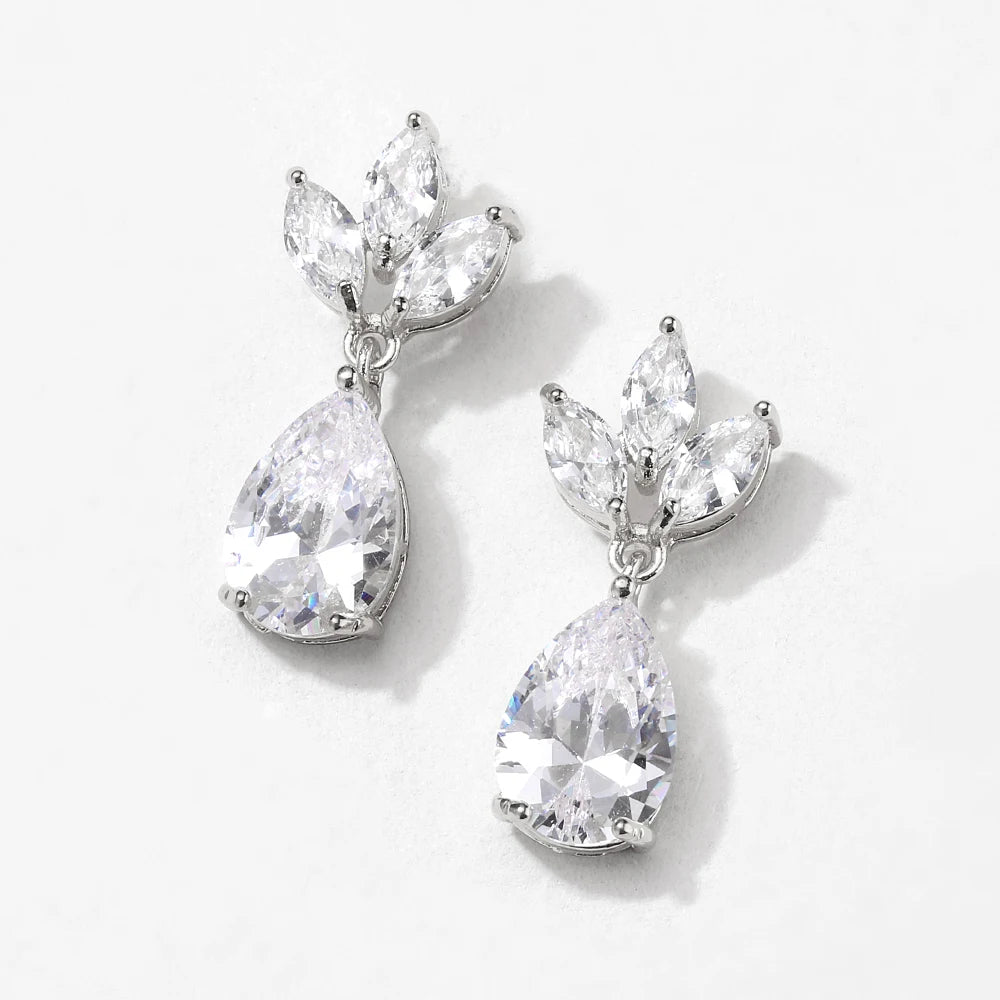 Parure Collier & Boucles d'Oreilles Zircon