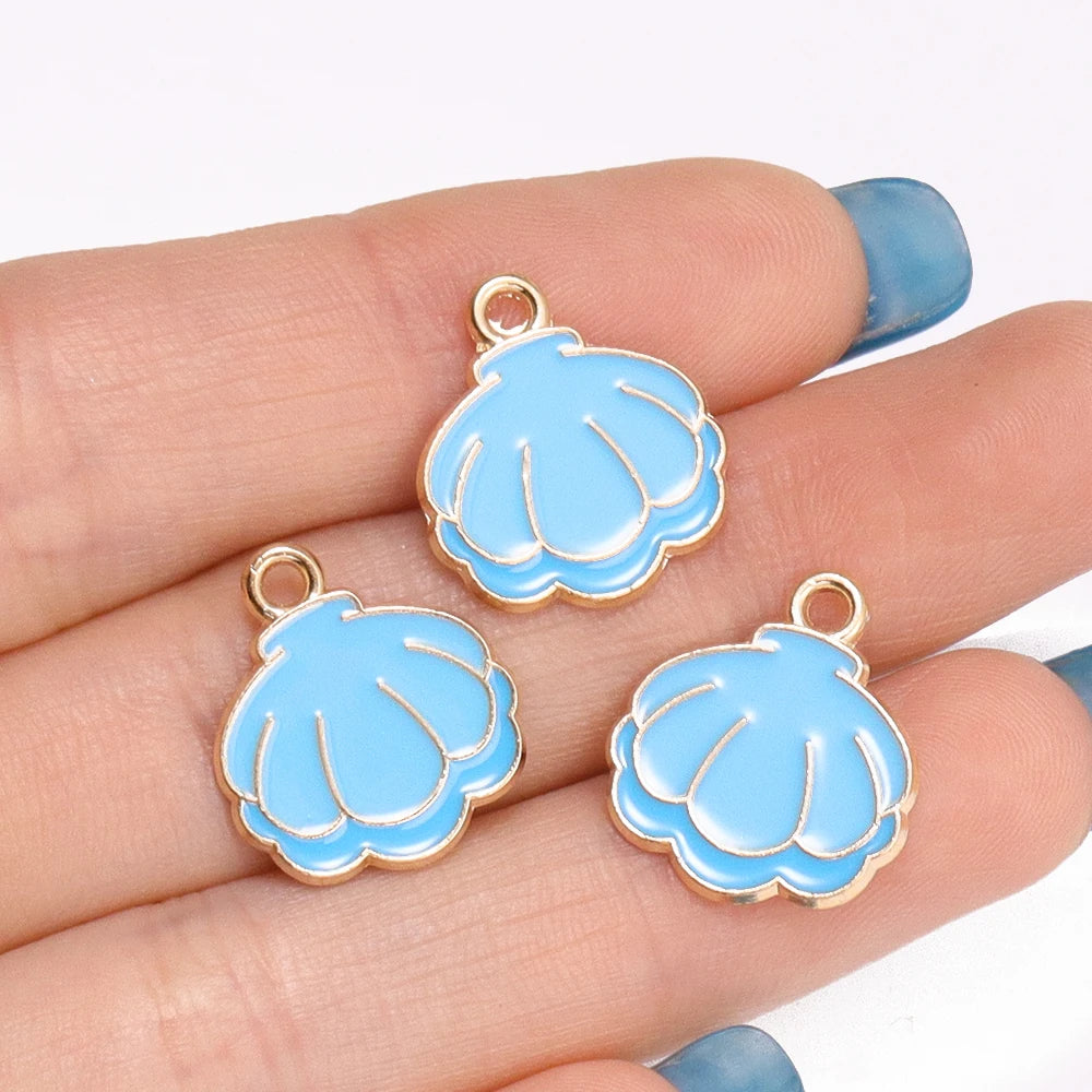 Lot de 10 breloques tortue à finition dorée